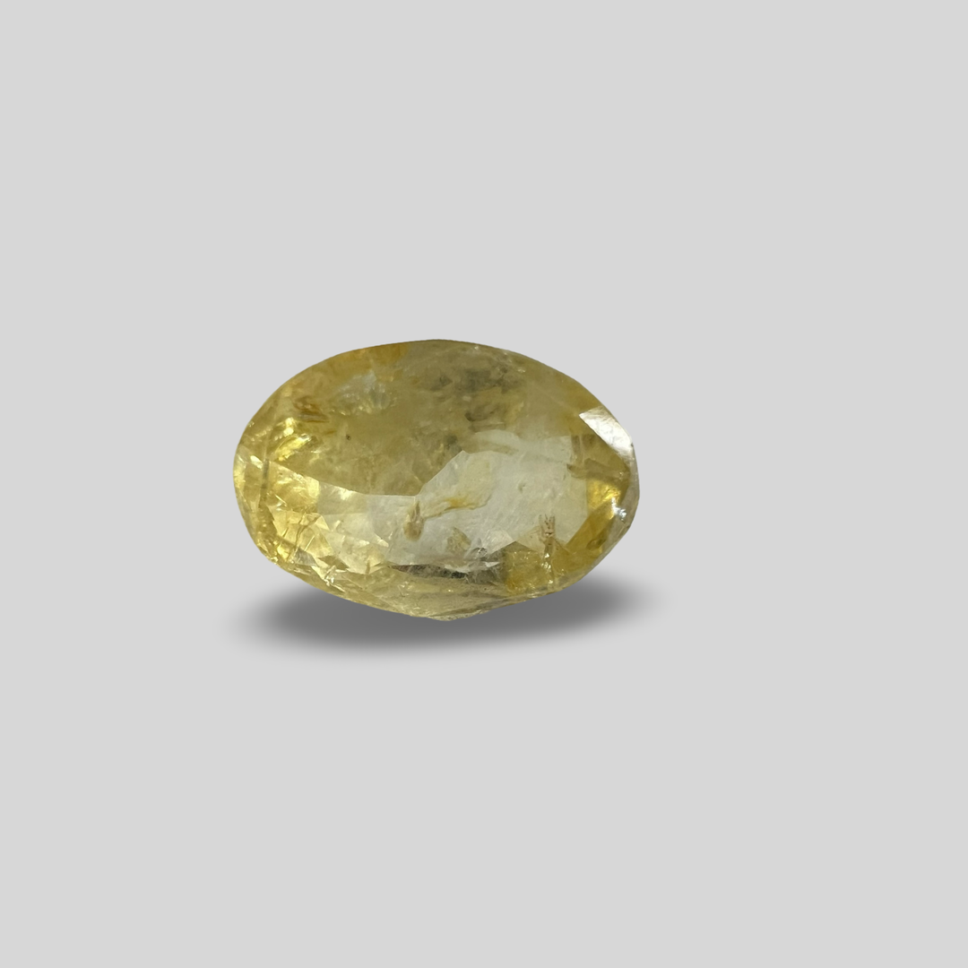 Natural Pukhraj Stone Yellow Sapphire Certified GemRang
