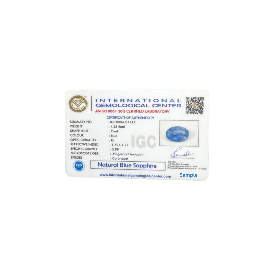 Certified Neelam Stone with Lab Certificate GemRang